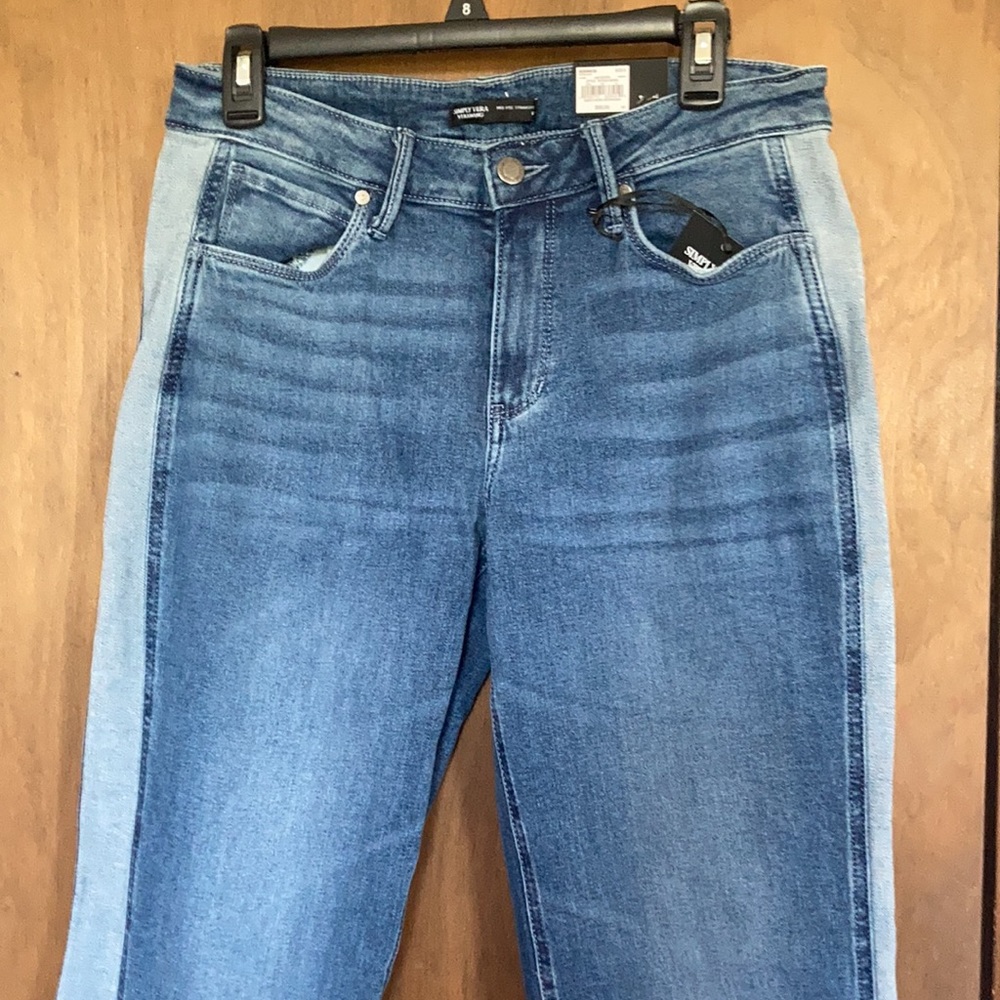 Simply Vera Vera Wang jean straight power stretch jean with side stripe 6 or 14 - Picture 12 of 17